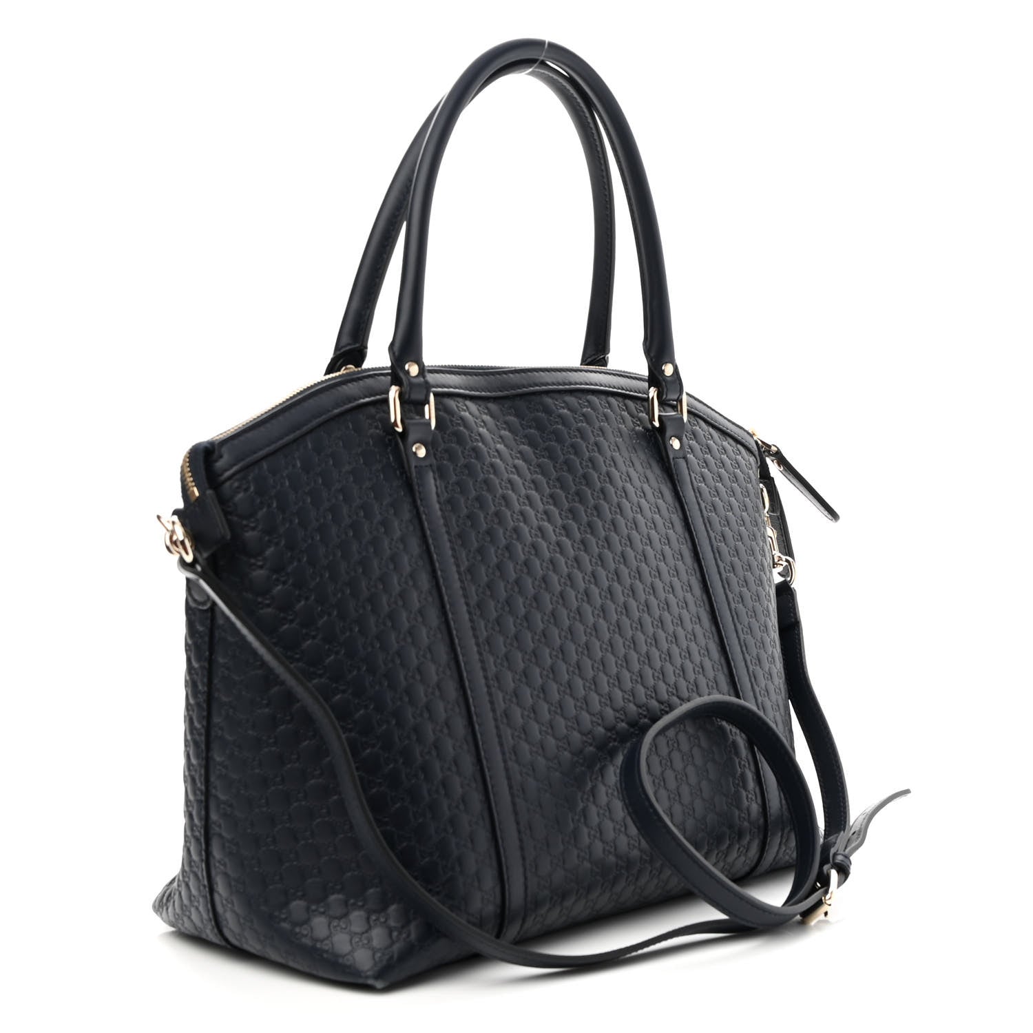 Gucci Soft Microguccissima Dome Satchel Navy 3 of 9