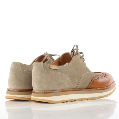 Louis Vuitton Calfskin Suede Superliner Derby Oxfords 8 Taupe Brown 4 of 9