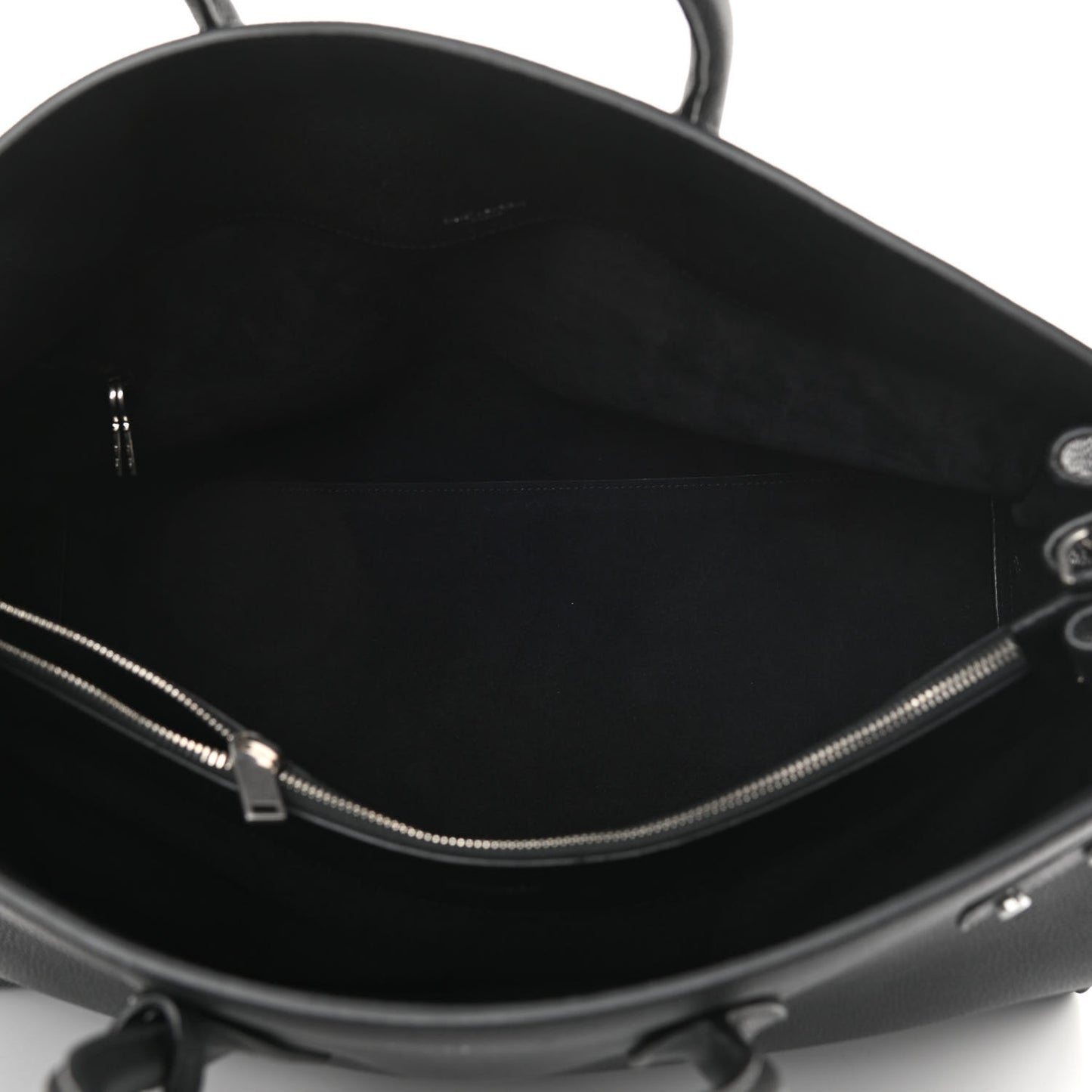 Grained Calfskin Large Souple Sac De Jour Black