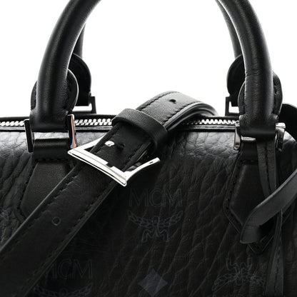 MCM Visetos Small Ella Boston Bag Black 7 of 9