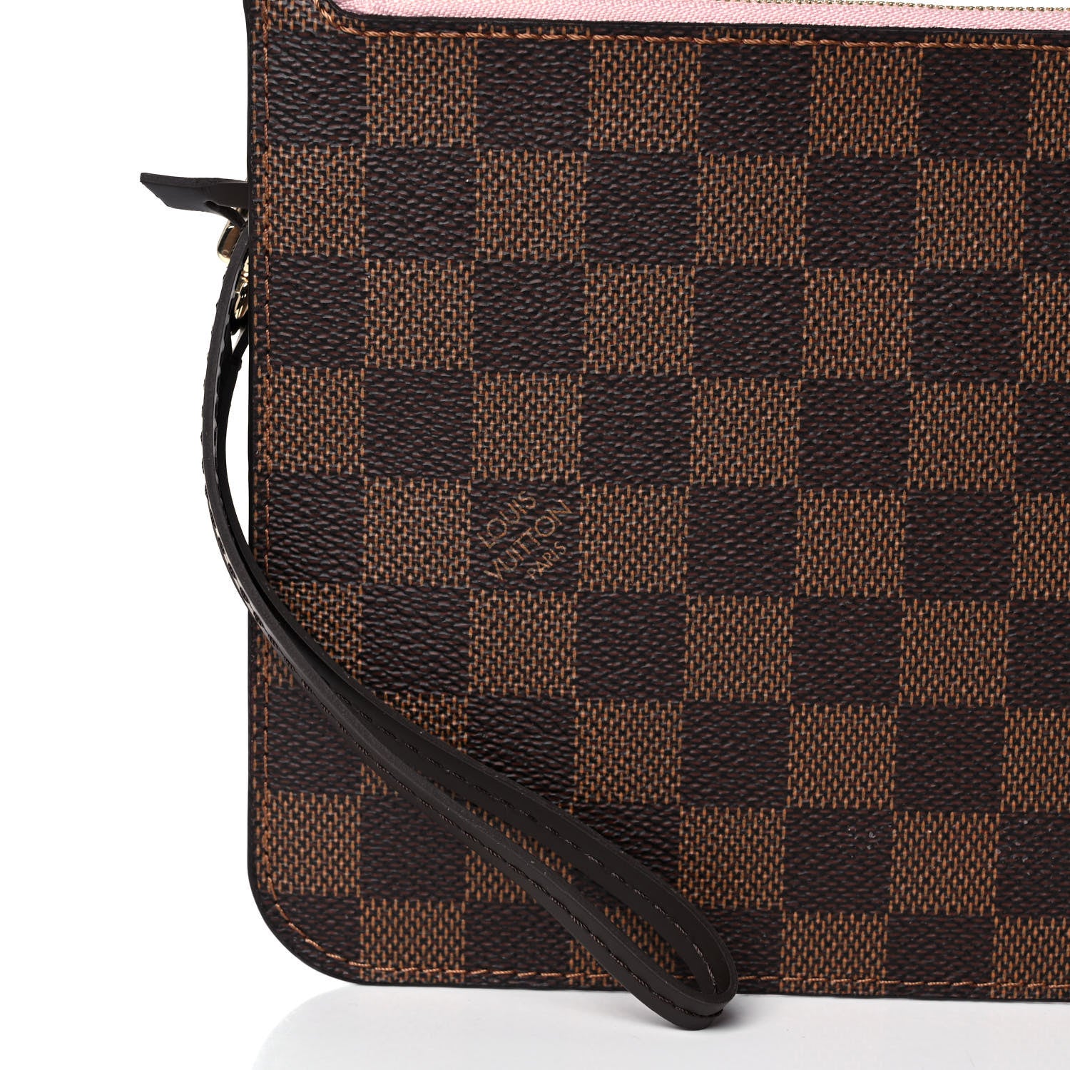 Louis Vuitton Damier Ebene Neverfull MM GM Pochette Rose Ballerine 7 of 7