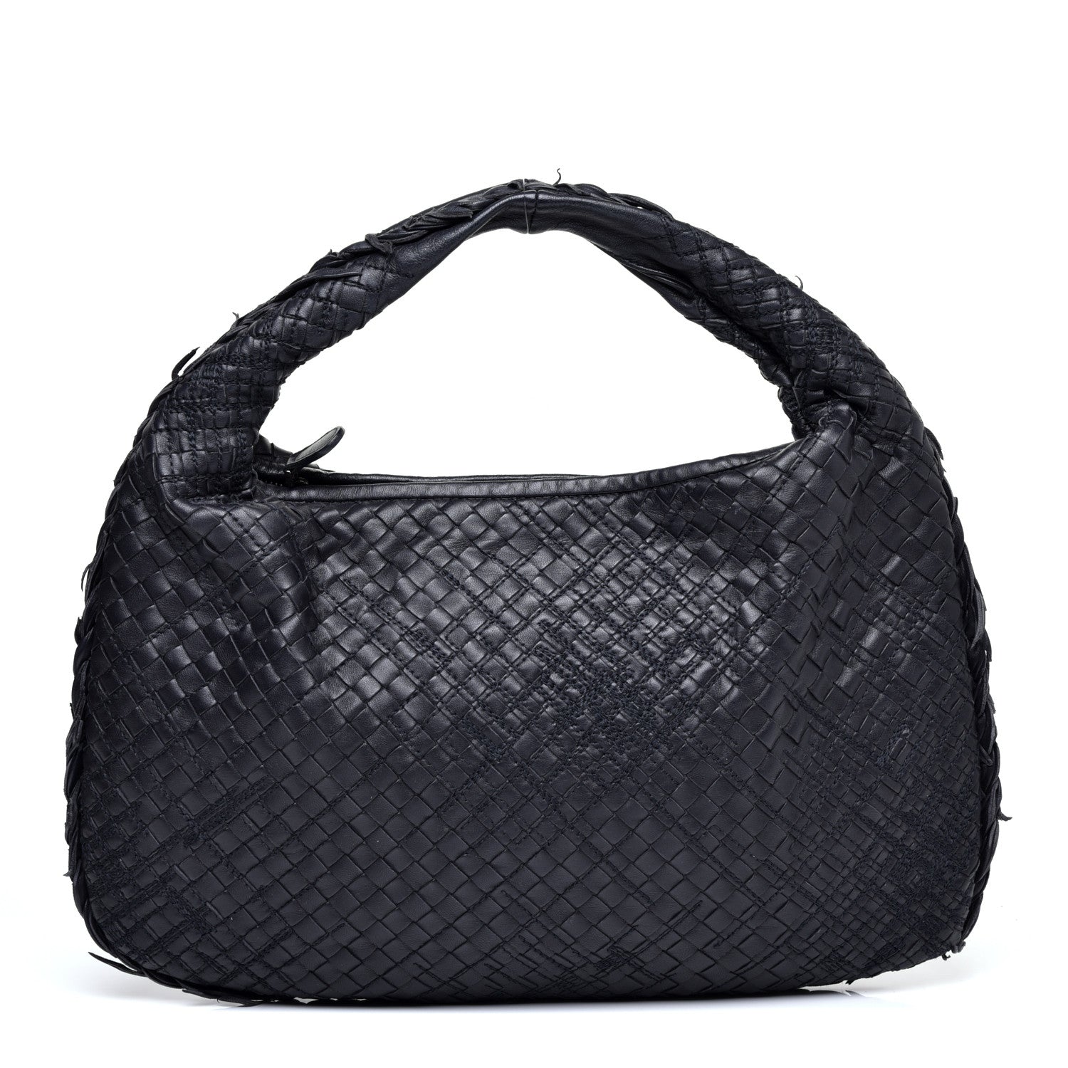 Bottega Veneta Nappa Intrecciato Fuzzy Medium Veneta Hobo Black 1 of 10