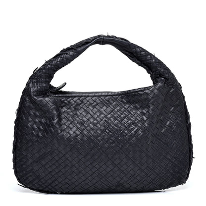 Bottega Veneta Nappa Intrecciato Fuzzy Medium Veneta Hobo Black 1 of 10