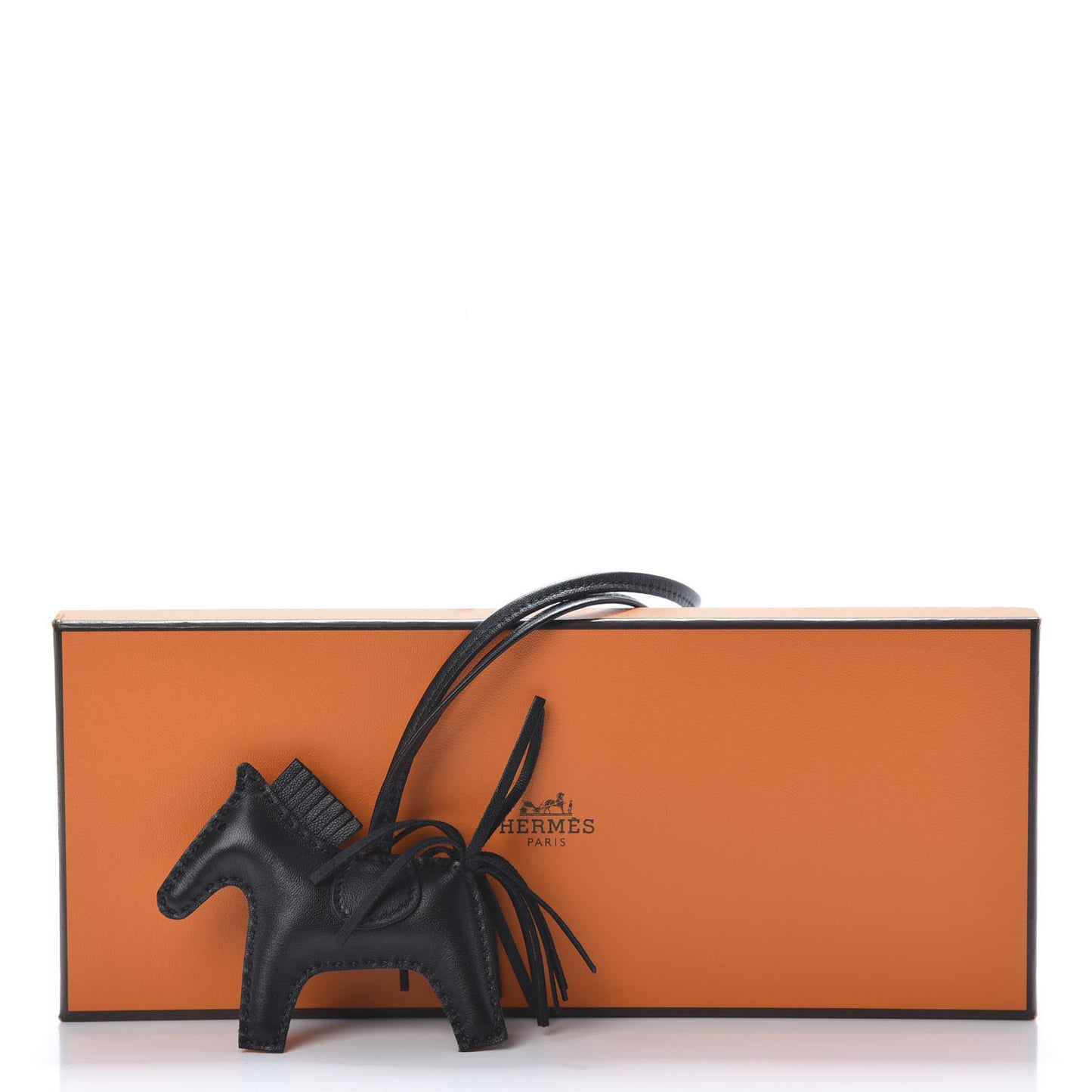 Milo Lambskin Grigri Rodeo Horse Bag Charm PM So Black