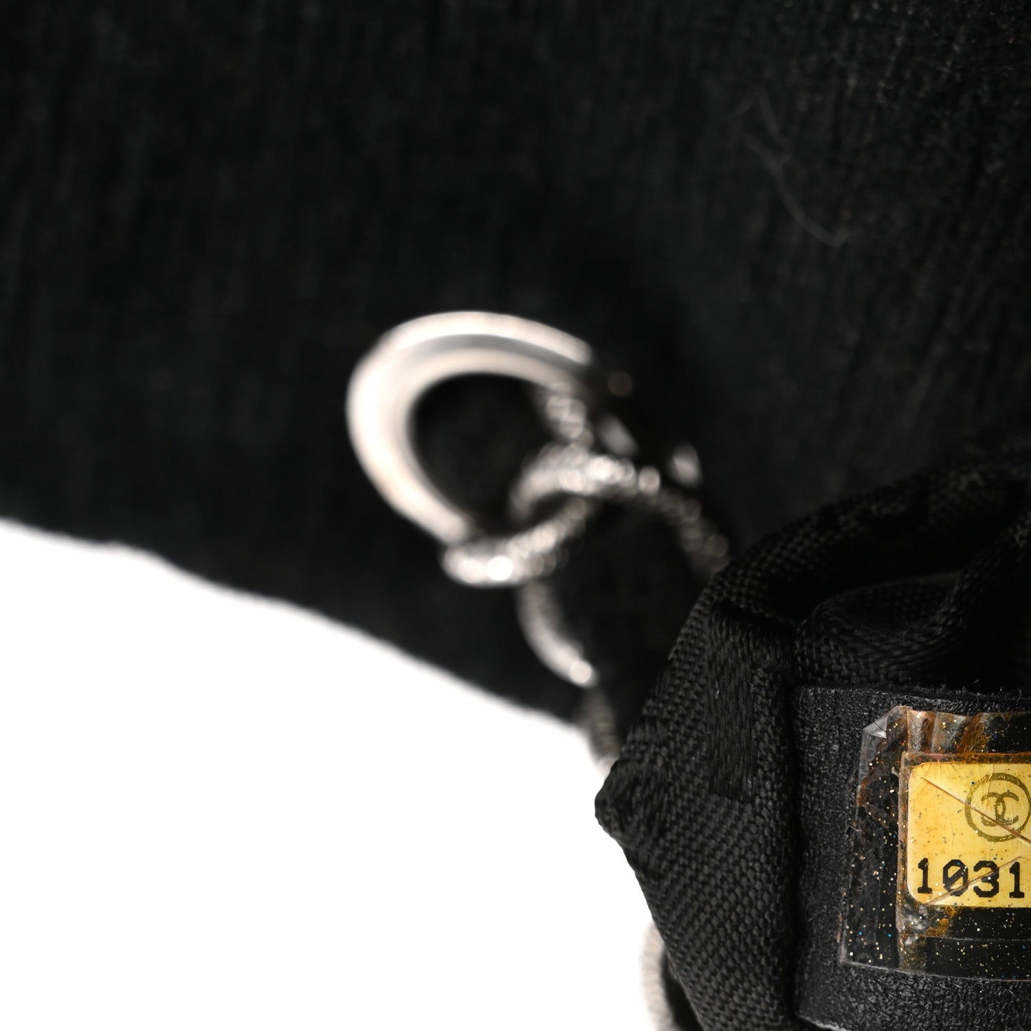 Chanel Tweed CC Cruise Small Chain Flap Black Silver 7 of 19