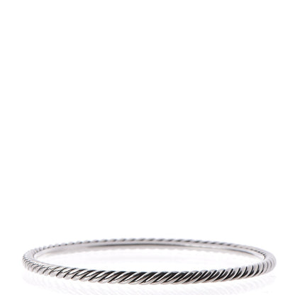 David Yurman Sterling Silver 4mm Cable Classics Bangle Bracelet 4 of 4