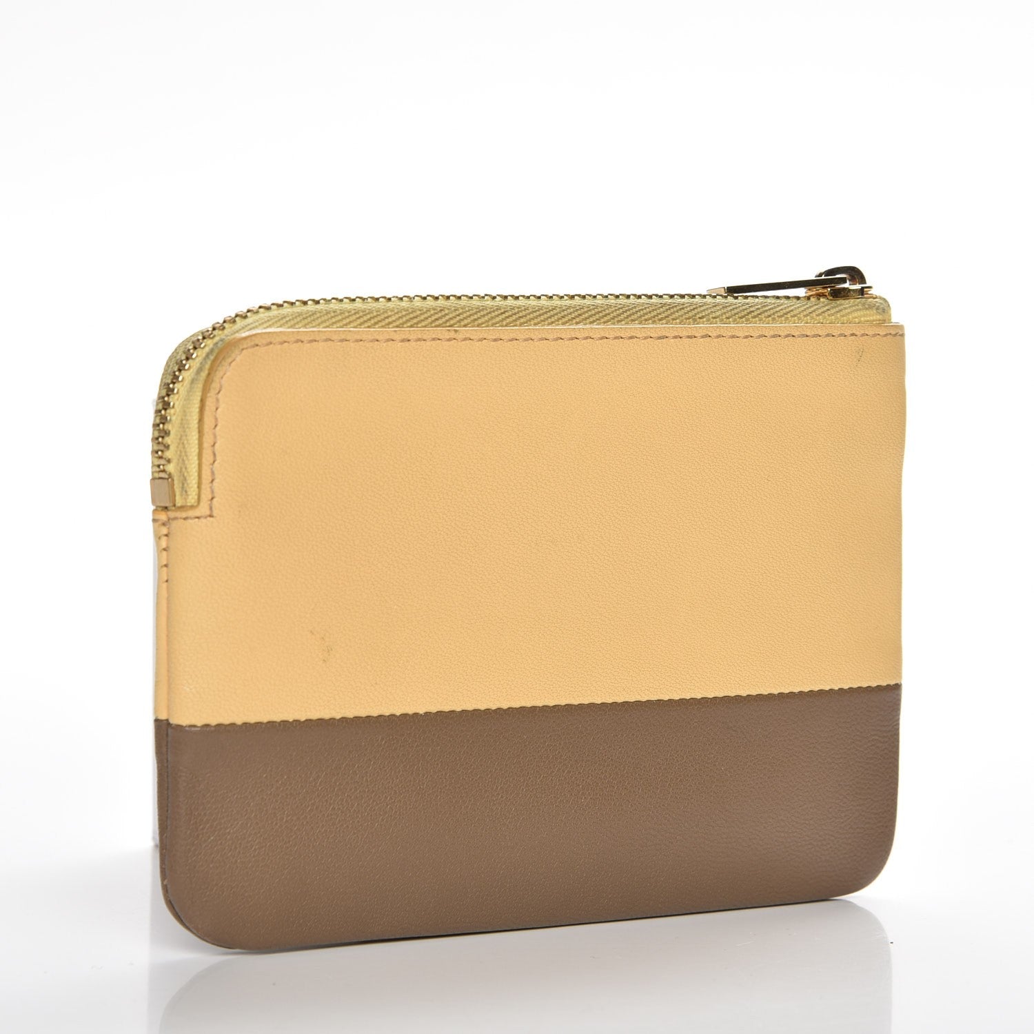Celine Lambskin Bi-Color Solo Coin Card Case Butter 3 of 10