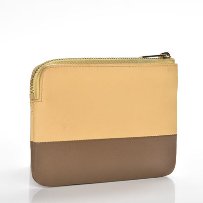 Celine Lambskin Bi-Color Solo Coin Card Case Butter 3 of 10
