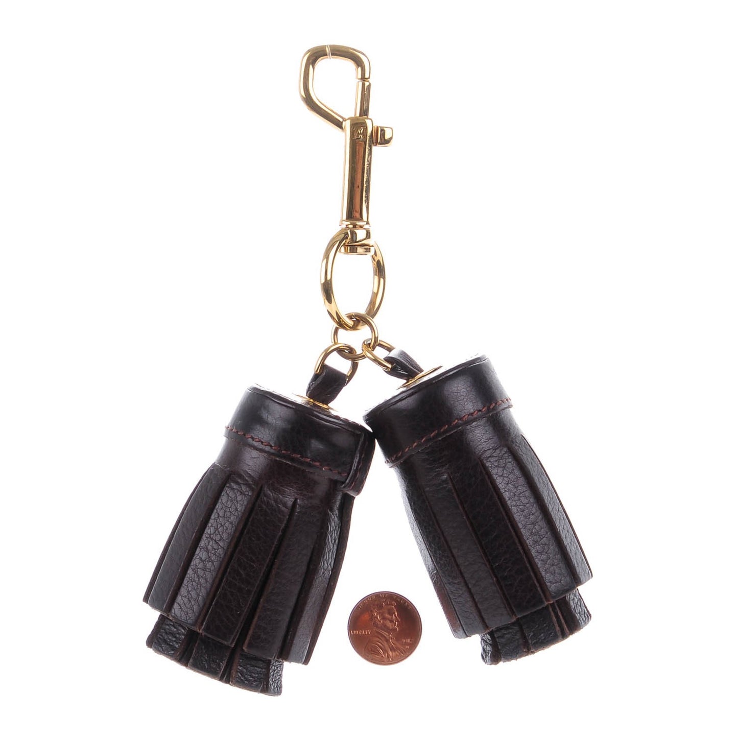 Calfskin Circus Bag Charm Marron