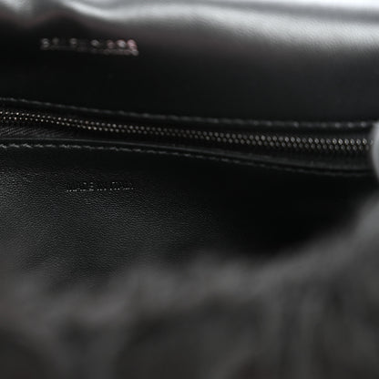 Balenciaga Faux Fur Small Downtown Shoulder Bag Black 7 of 10