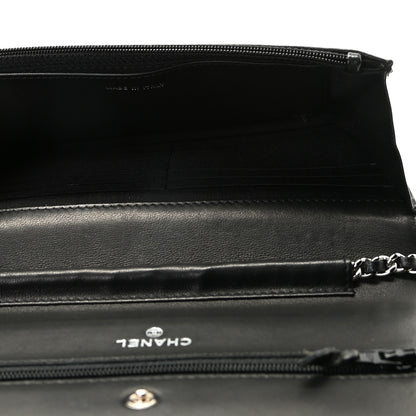 Chanel Lambskin Timeless CC Wallet On Chain WOC Black 7 of 11