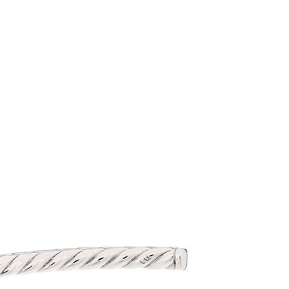 David Yurman Sterling Silver Diamond Large Pave Hoop Earrings 5 of 5