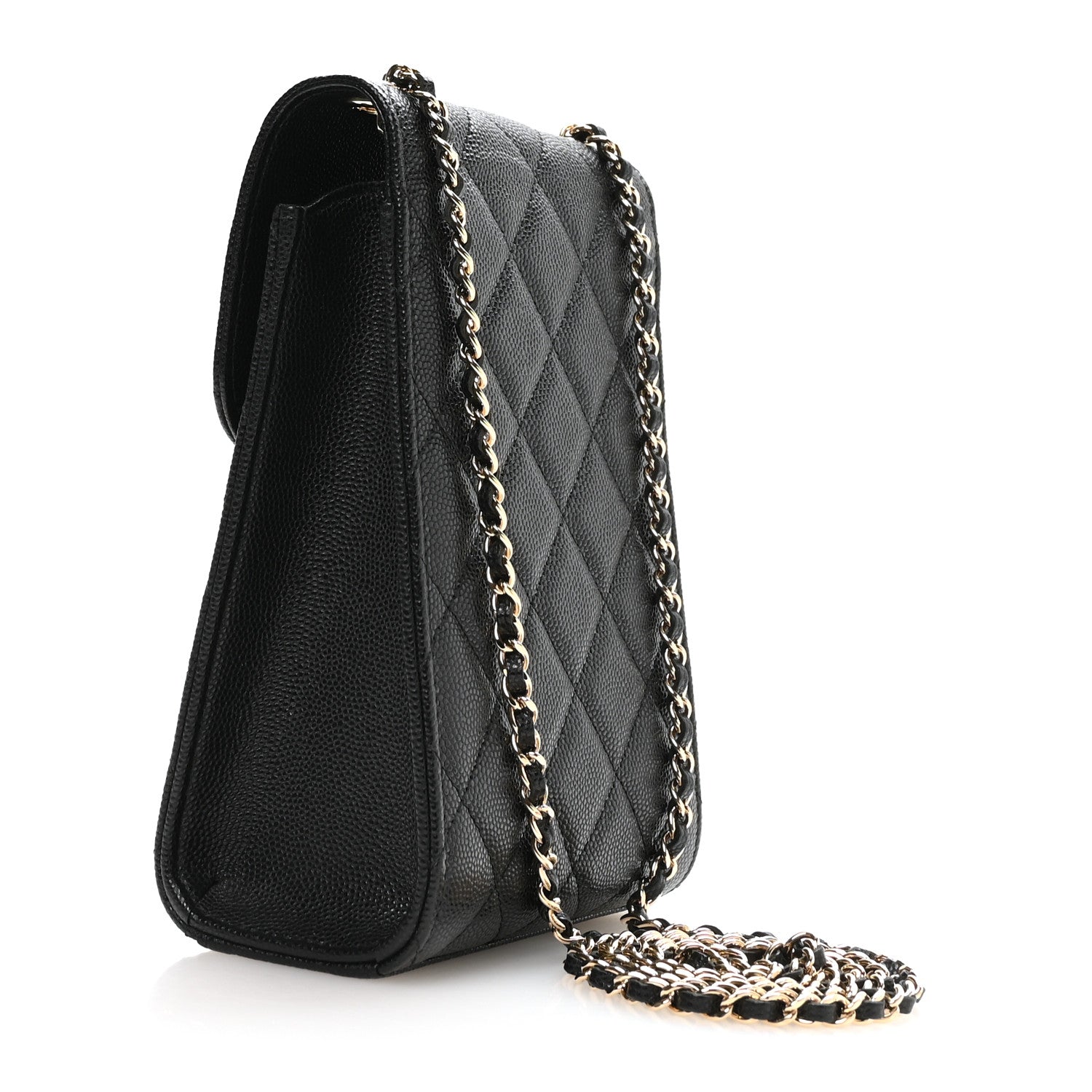 Chanel Caviar Quilted Golden Class Phone Holder Black 3 of 12