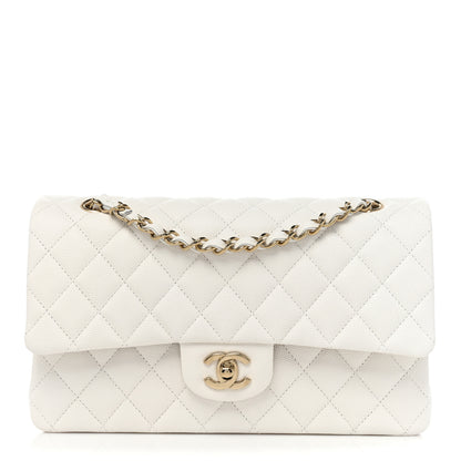 Chanel Caviar Quilted Medium Double Flap White 1 of 9