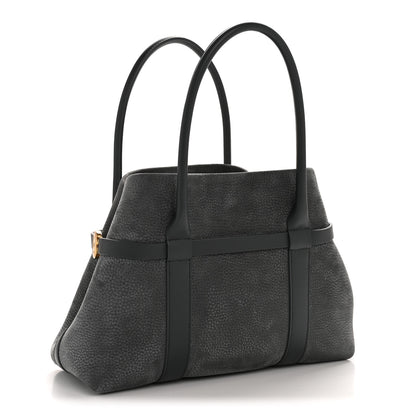 Loro Piana Nubuck Grained Calfskin Small Ghiera Shopper Tote Blue Navy 4 of 11