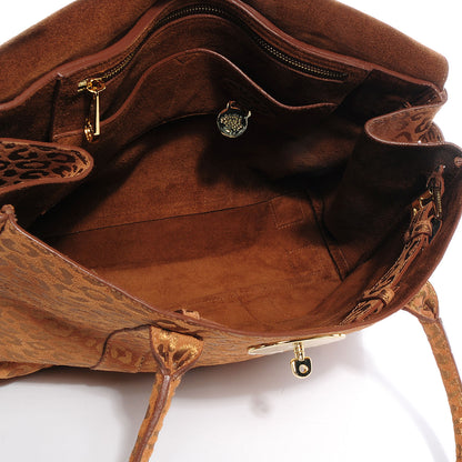 Mulberry Metallic Leopard Bayswater Satchel Camel 5 of 8