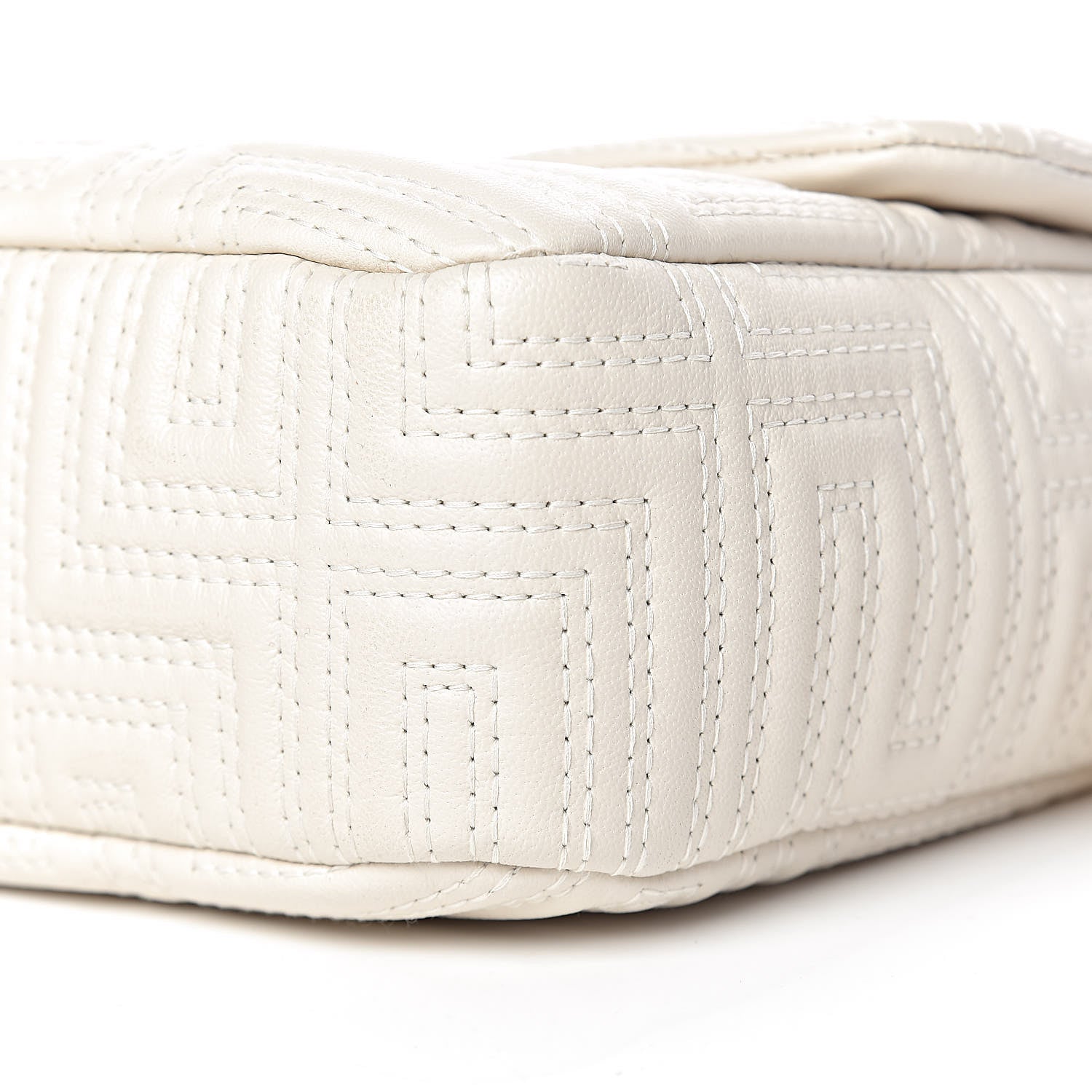 Versace Calfskin Icon Quilted Flap White 8 of 9