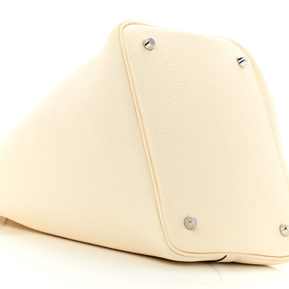 Hermes Taurillon Clemence Swift Eclat Picotin Lock 22 MM Nata Sesame 9 of 13