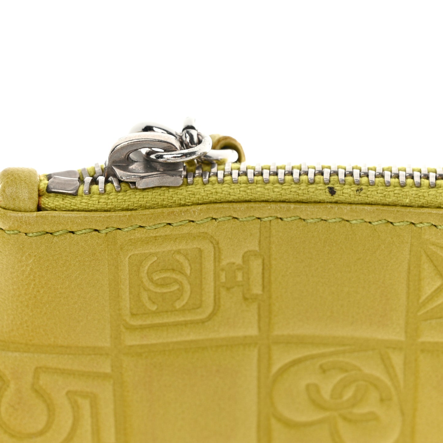 Lambskin Precious Symbols Pochette Chartreuse