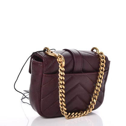 Saint Laurent Sheepskin Matelasse Monogram Mini College Bag Amaranto 10 of 14