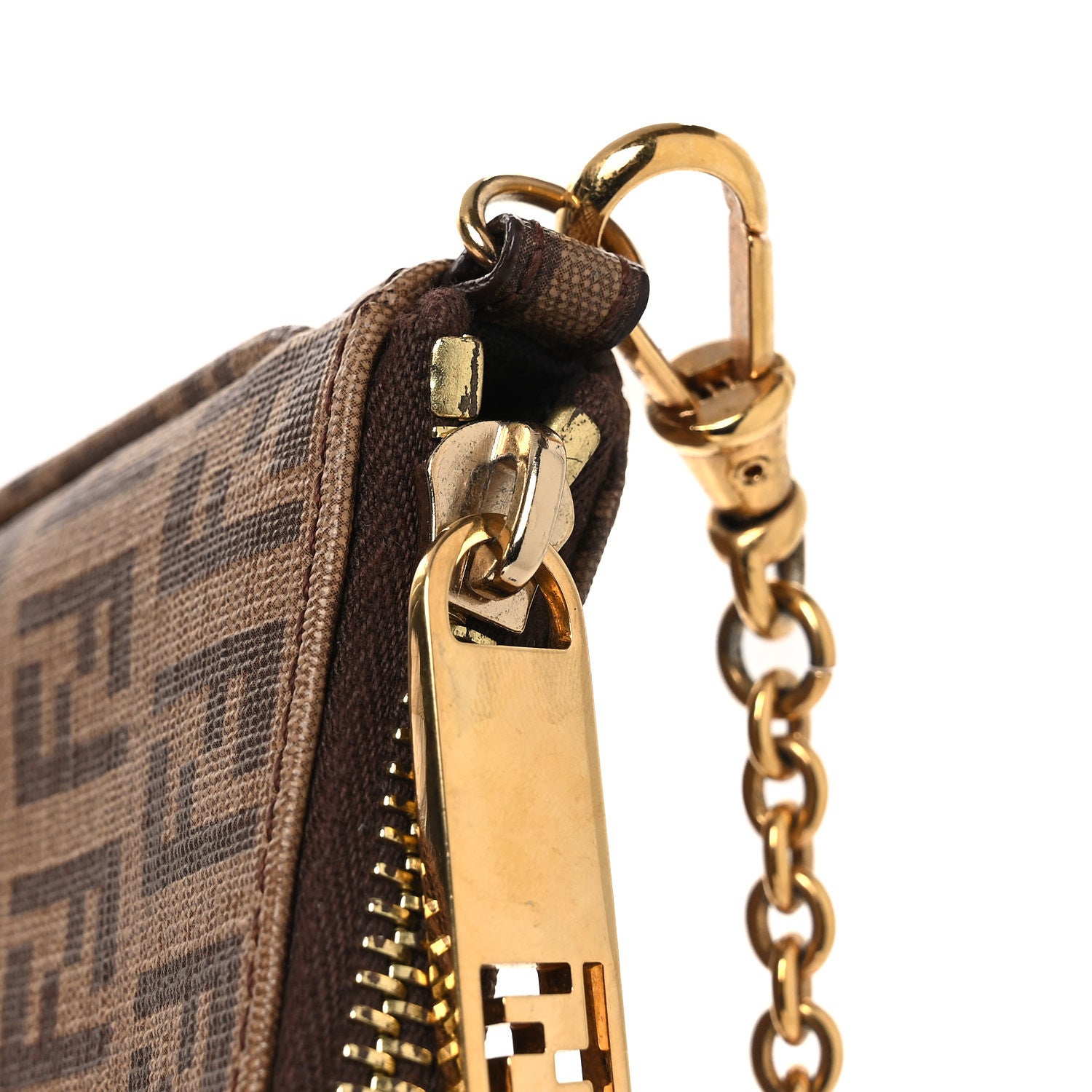 Fendi Zucchino Spalmati Forever Pochette Nocciola 1885290