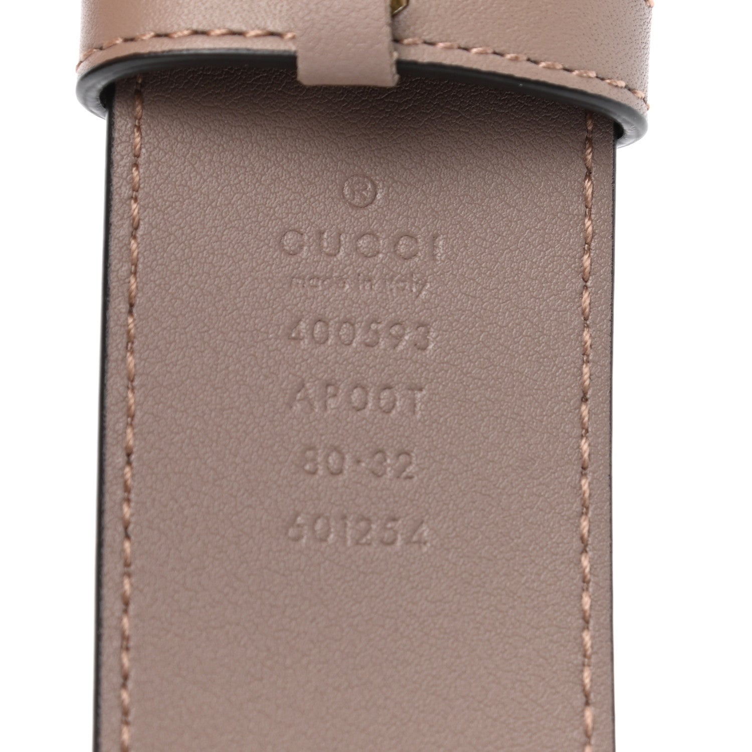 Gucci Calfskin Double G 40mm Belt 80 32 Porcelain Rose 5 of 5