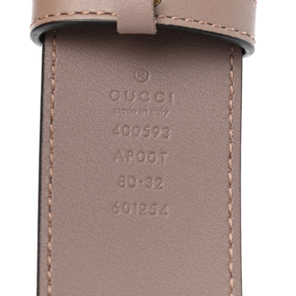 Gucci Calfskin Double G 40mm Belt 80 32 Porcelain Rose 5 of 5