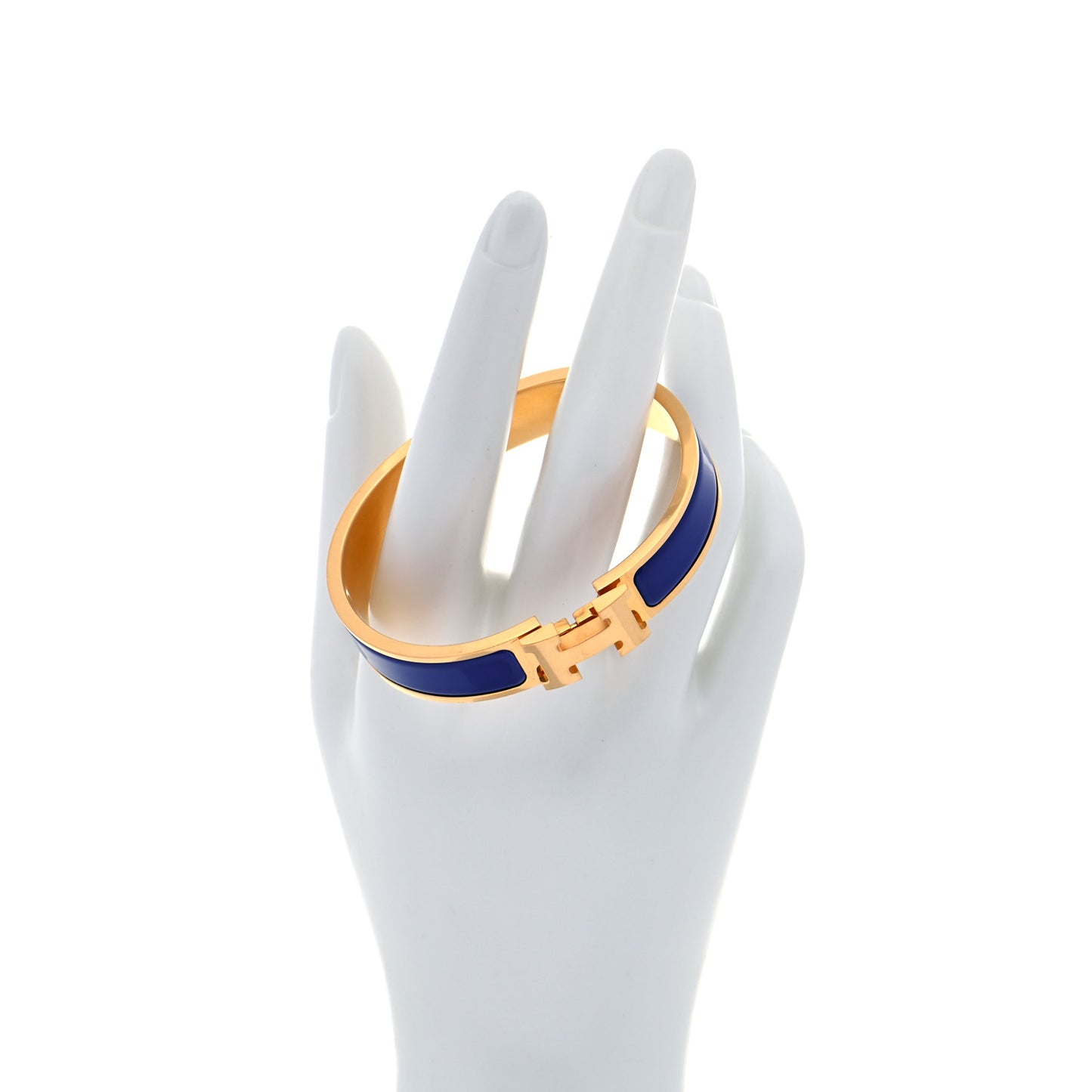 Narrow Enamel Clic Clac H Bracelet PM Bleu Royal
