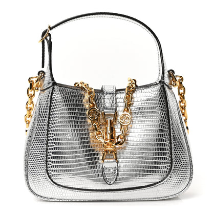 Gucci Lizard Mini Jackie 1961 Silver 1 of 10