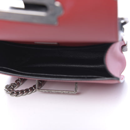Prada City Calfskin Saffiano Crystal Cahier Bag Fuoco Black 5 of 11