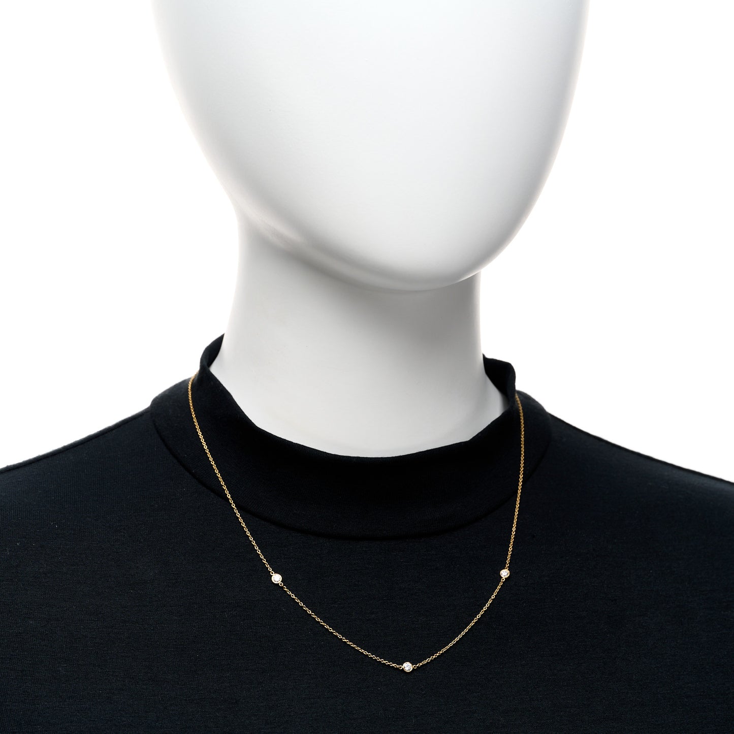 18K Yellow Gold Elsa Peretti Diamonds by the Yard 3 Station Necklace