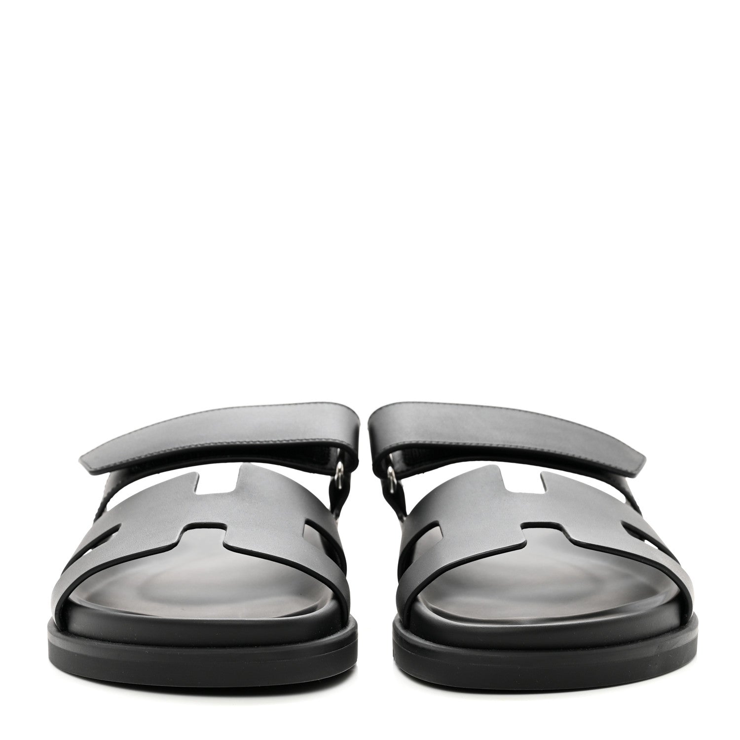 Hermes Calfskin Womens Chypre Sandals 36 Black 2 of 8
