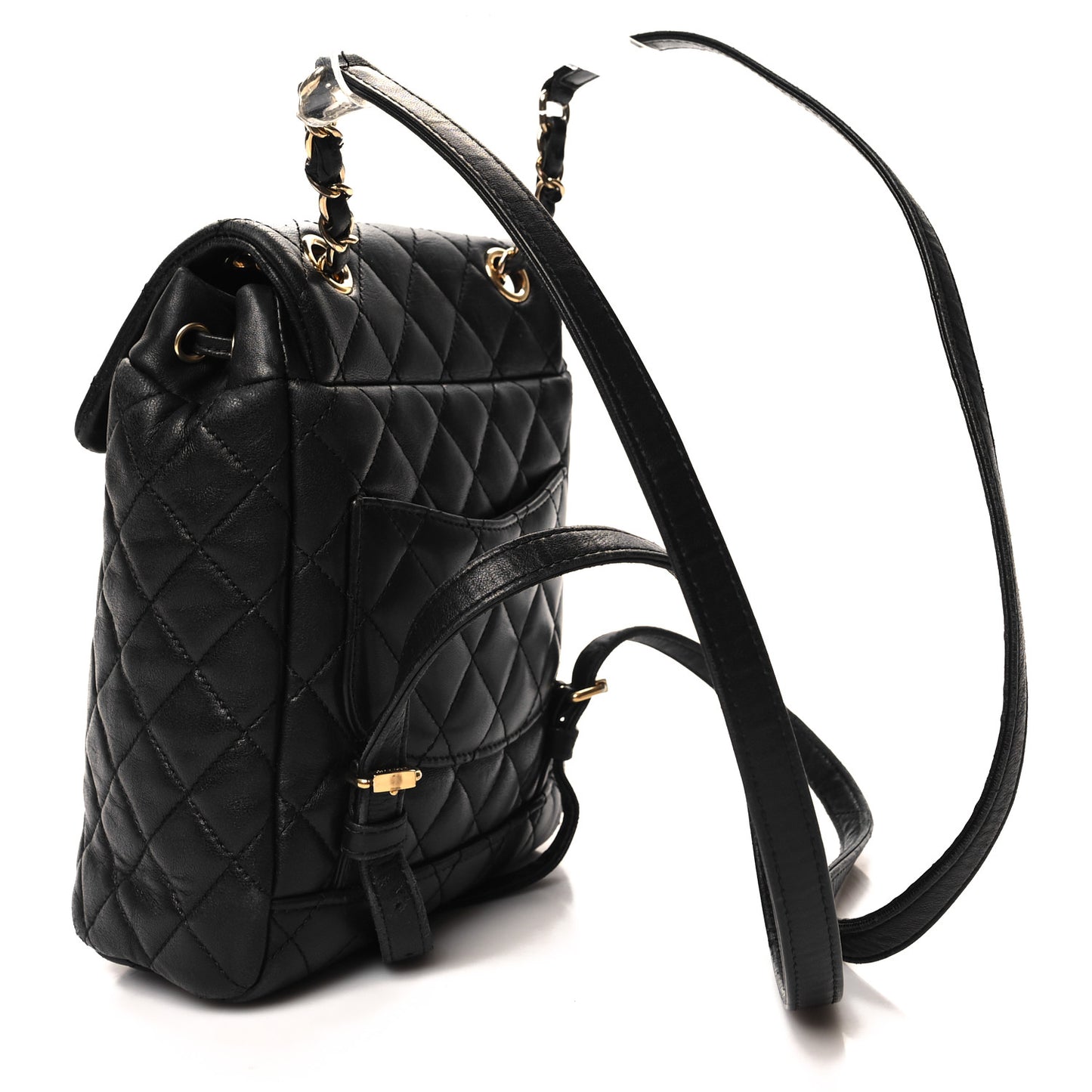 Calfskin Quilted Mini Urban Spirit Backpack Black