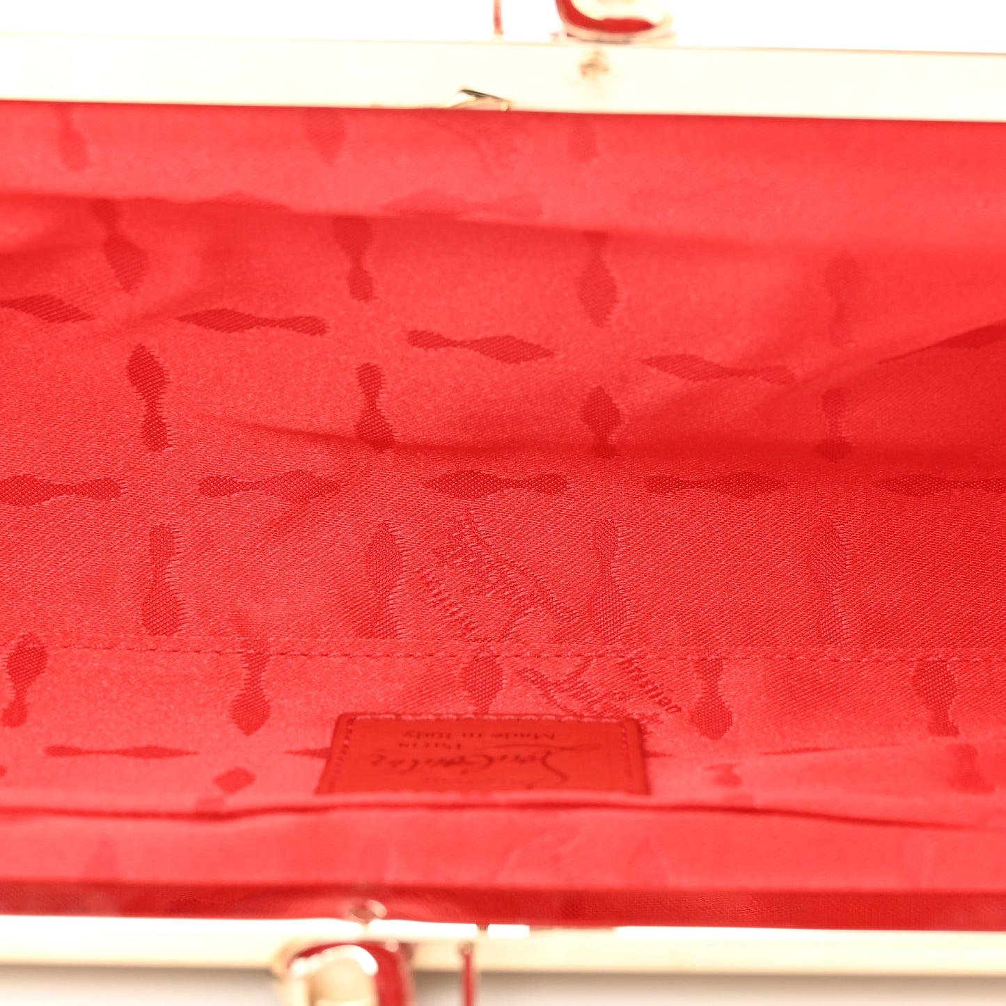 Patent Miss Loubi Clutch Nude