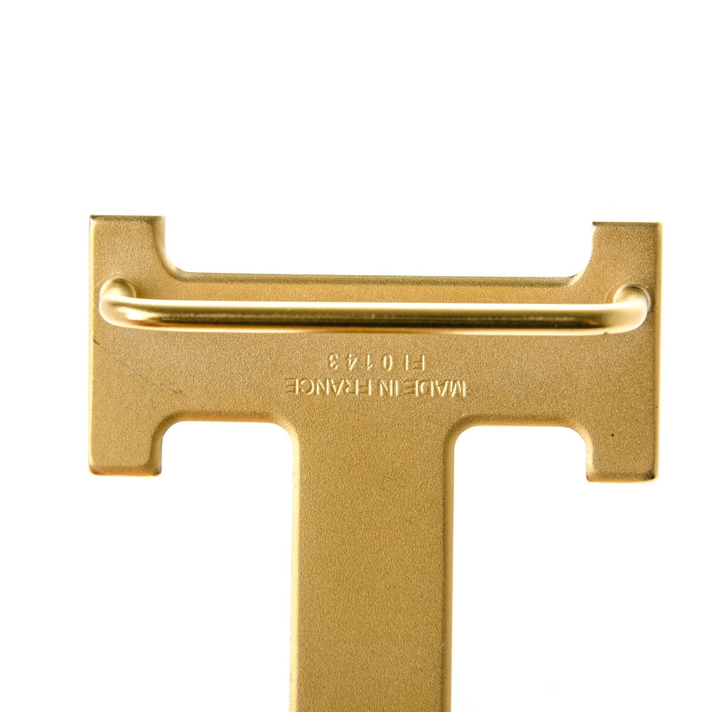 Brushed 32mm H Belt Buckle Gold