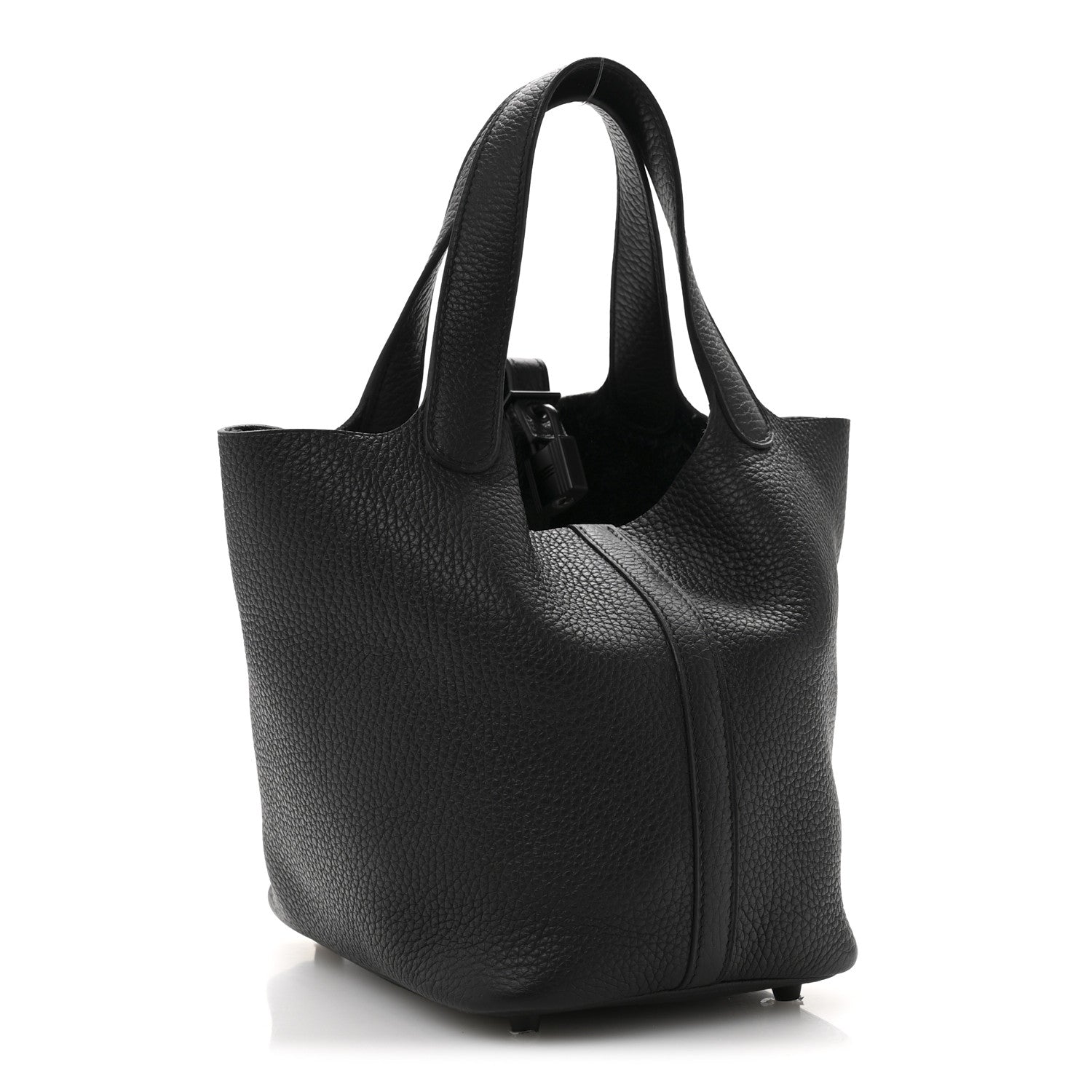Hermes Taurillon Clemence Monochrome Picotin Lock 18 PM Black 3 of 11