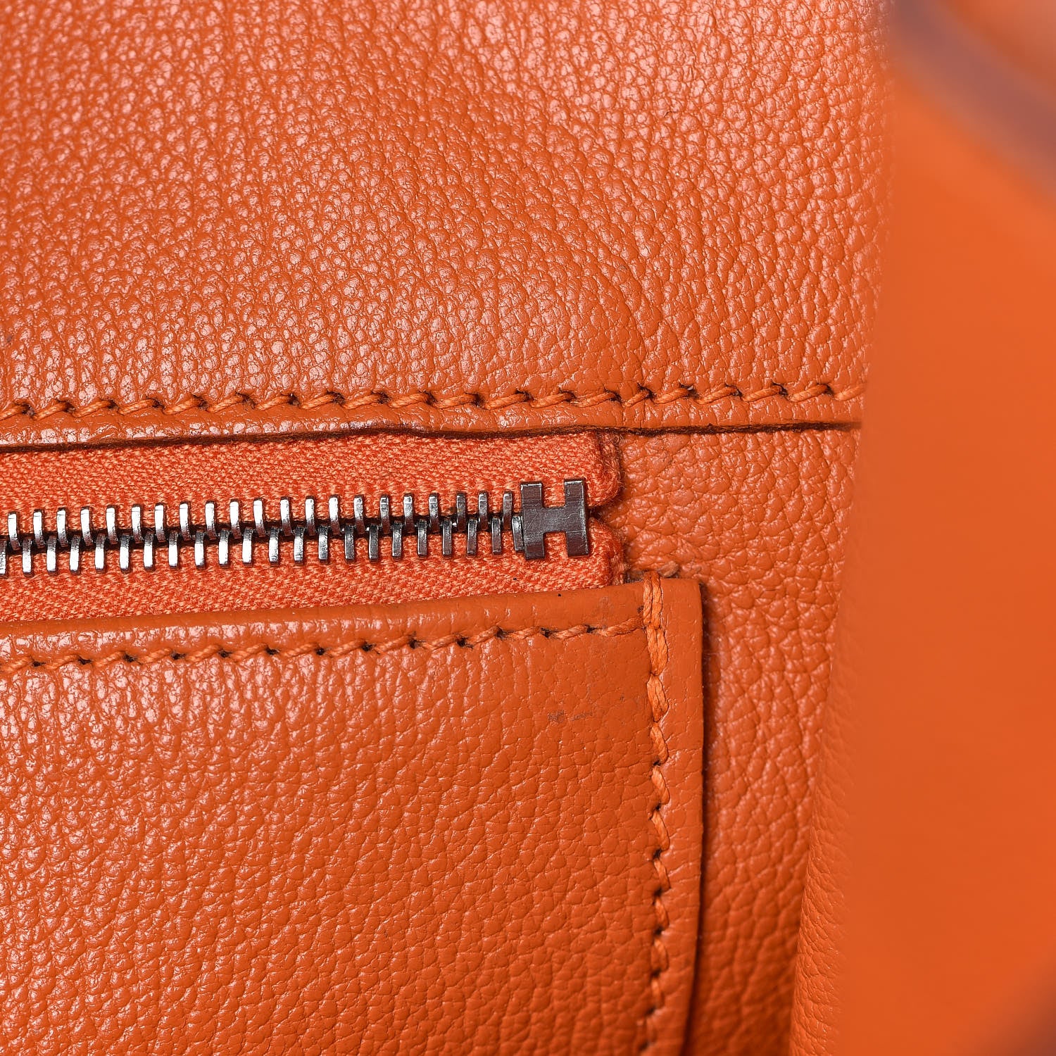 Hermes Taurillon Clemence Birkin 40 Orange 10 of 33