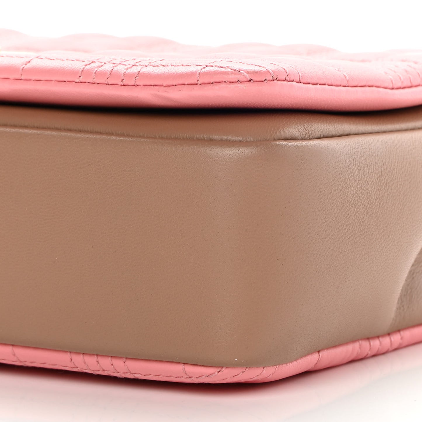 Lambskin Quilted Small Lola Bag Peony Camel