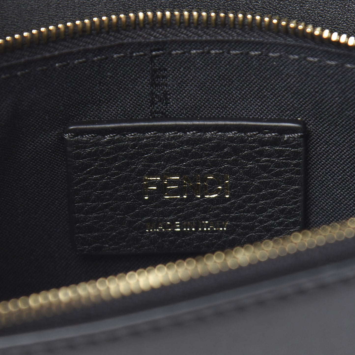 Vitello Liberty Lucido F is Fendi Medium Envelope Wallet on Chain Black