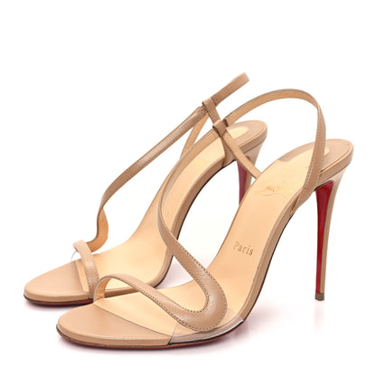 Christian Louboutin Nappa Rosalie 100 Sandals 38.5 Nude 3 of 8