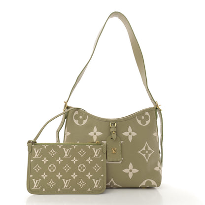 Louis Vuitton Empreinte Monogram Giant CarryAll PM Khaki Creme 3 of 10