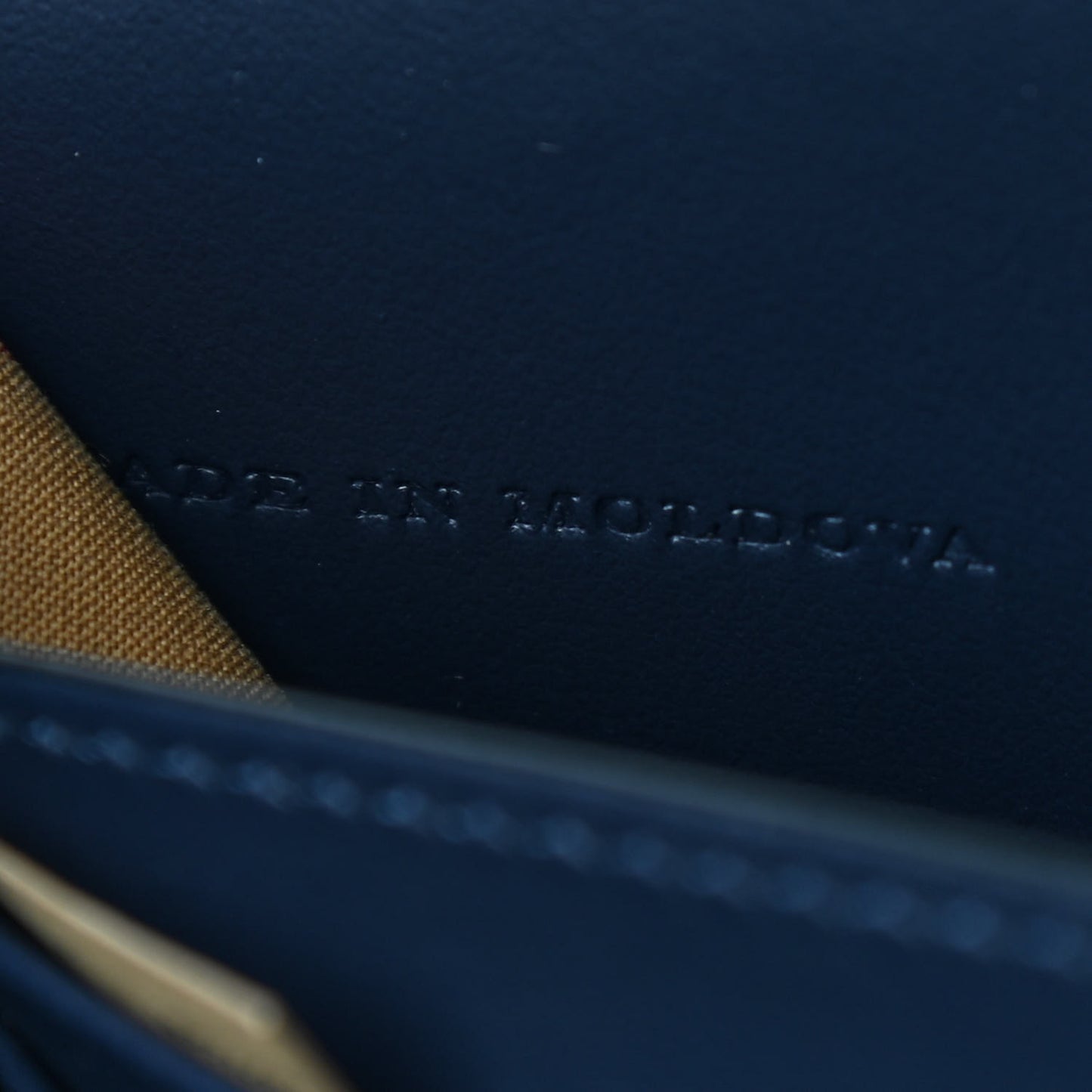 Calfskin Perforated Logo Hampshire Crossbody Navy