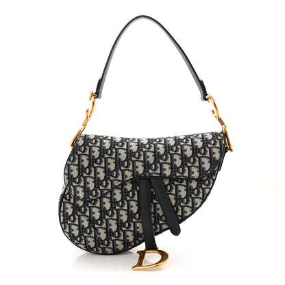 Christian Dior Oblique Saddle Bag Blue 1 of 10
