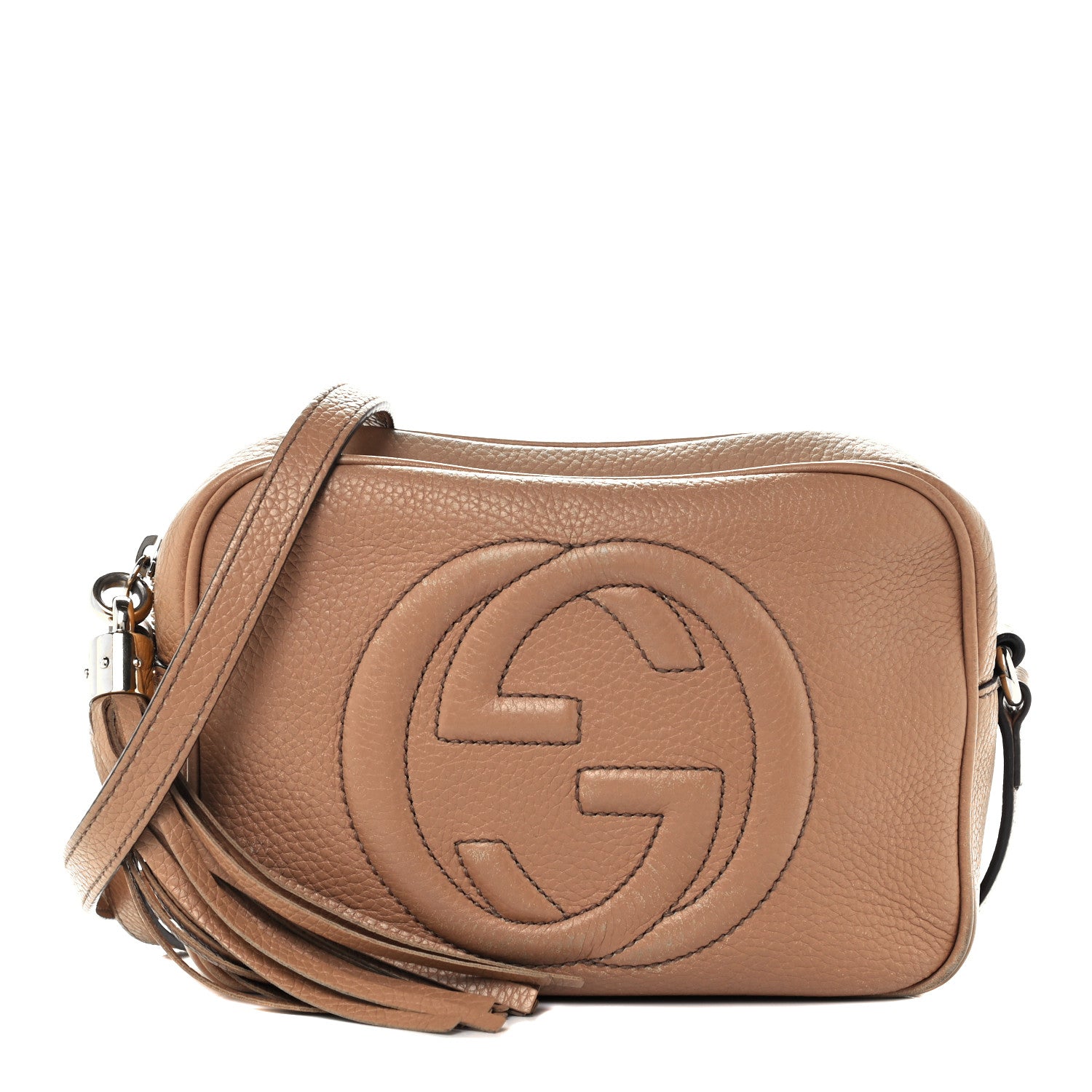 Gucci Pebbled Calfskin Small Soho Disco Bag Camelia 1 of 11