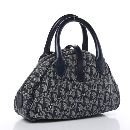 Christian Dior Monogram Mini Saddle Bowler Navy 3 of 15