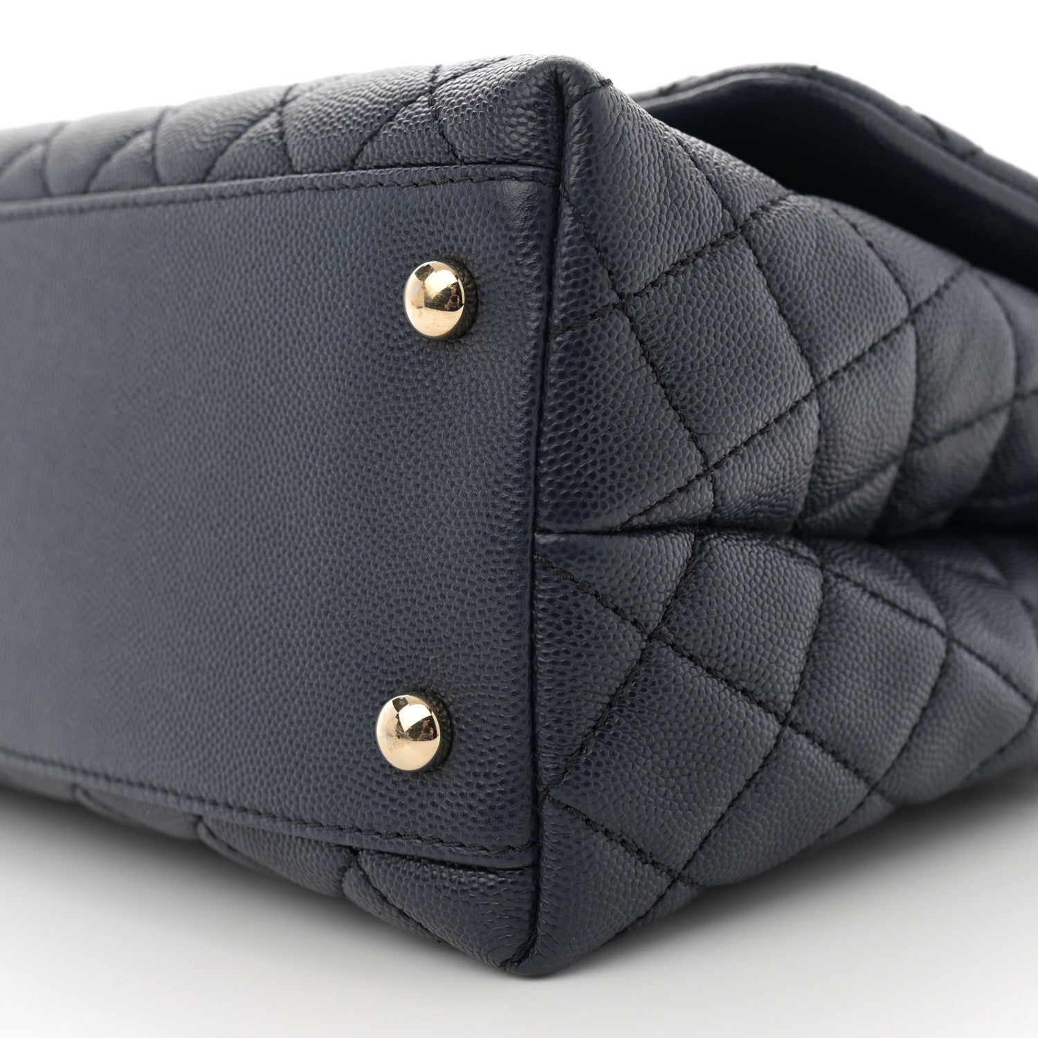 Chanel Caviar Quilted Small Coco Handle Flap Navy 10 of 10