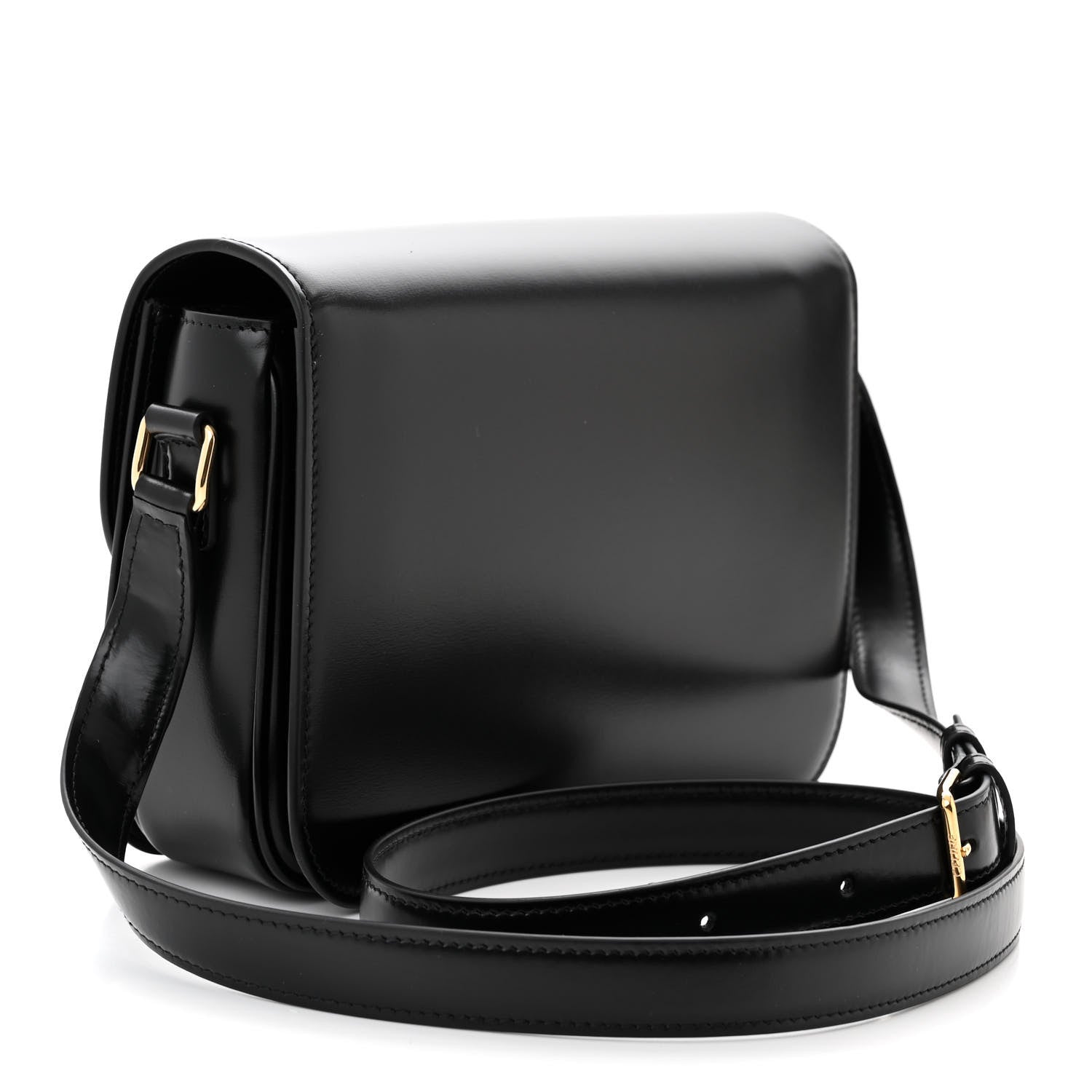 Celine Shiny Calfskin Medium Triomphe Black 3 of 11