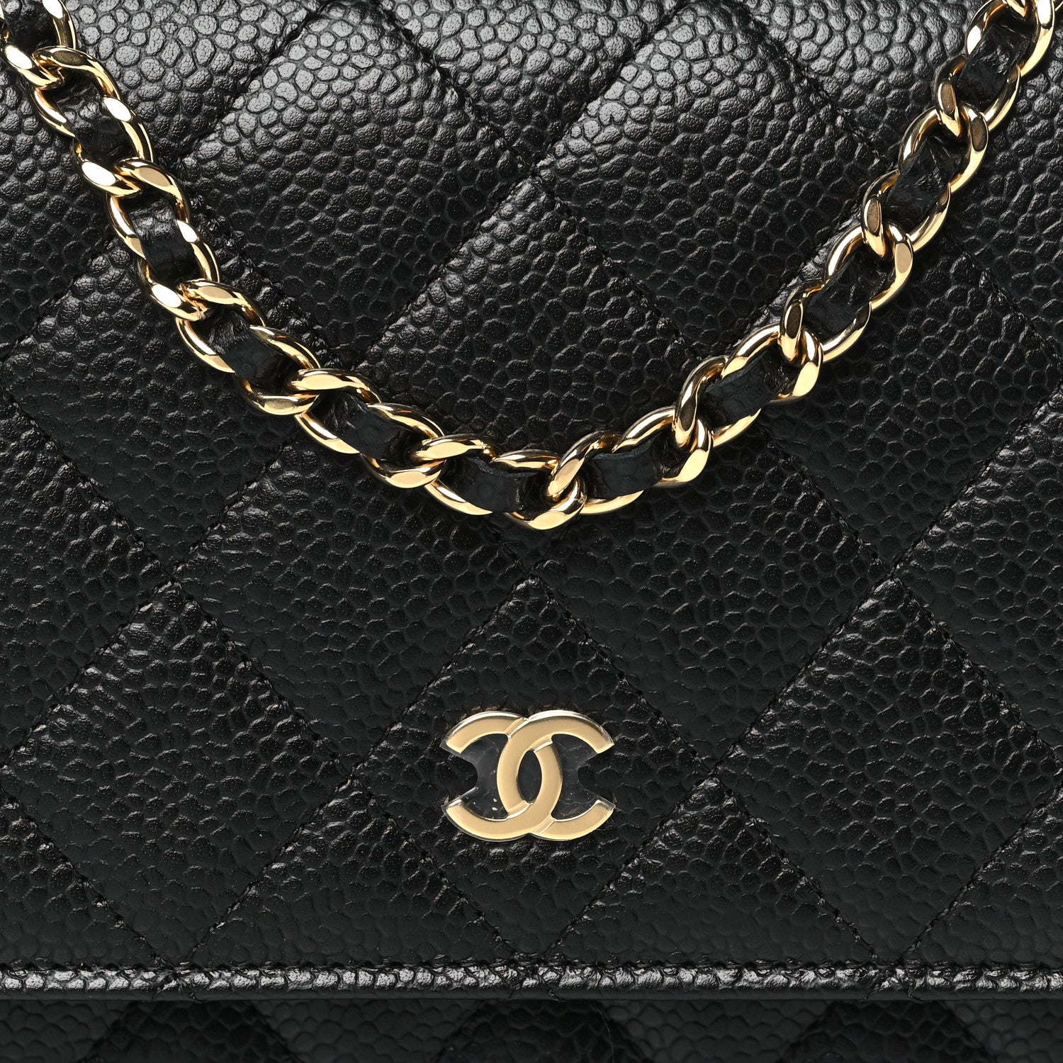 Chanel Caviar Quilted Wallet on Chain WOC Black 9 of 12