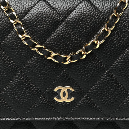 Chanel Caviar Quilted Wallet on Chain WOC Black 9 of 12