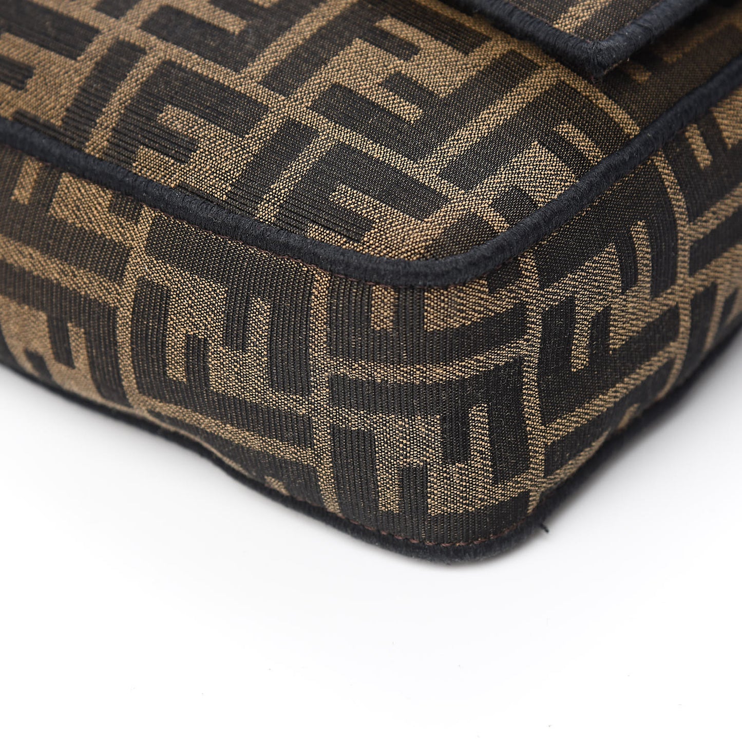 Fabric Jacquard FF 1974 Large Baguette Tobacco Moro Black